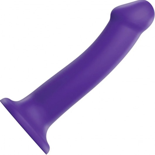 Фиолетовый фаллоимитатор-насадка Strap-On-Me Dildo Dual Density size L - 19 см. - Strap-on-me - купить с доставкой в Серпухове