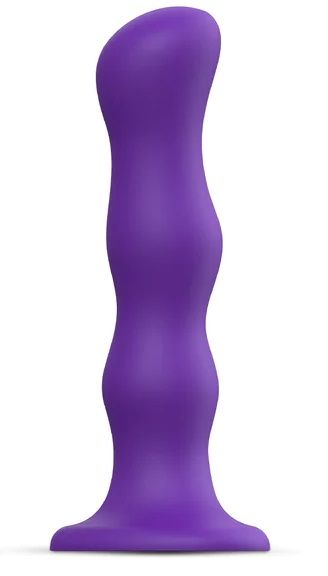 Фиолетовая насадка Strap-On-Me Dildo Geisha Balls size M - Strap-on-me - купить с доставкой в Серпухове