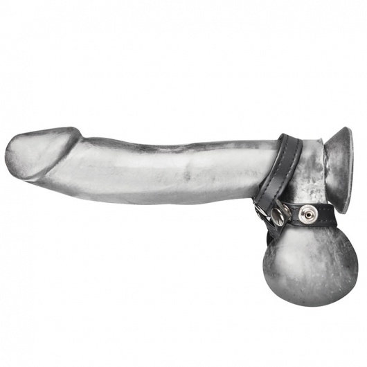 Разделитель мошонки из искусственной кожи на клепках 8 STYLE BALL DIVIDER - BlueLine - купить с доставкой в Серпухове