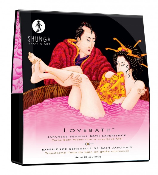 Соль для ванны Lovebath Dragon Fruit, превращающая воду в гель - 650 гр. - Shunga - купить с доставкой в Серпухове