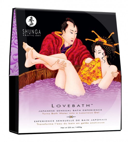 Соль для ванны Lovebath Sensual lotus, превращающая воду в гель - 650 гр. - Shunga - купить с доставкой в Серпухове