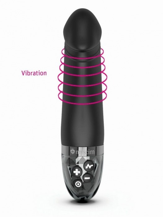 Черный вибратор с электростимуляцией Real Deal Neal - 16,5 см. - MyStim - купить с доставкой в Серпухове