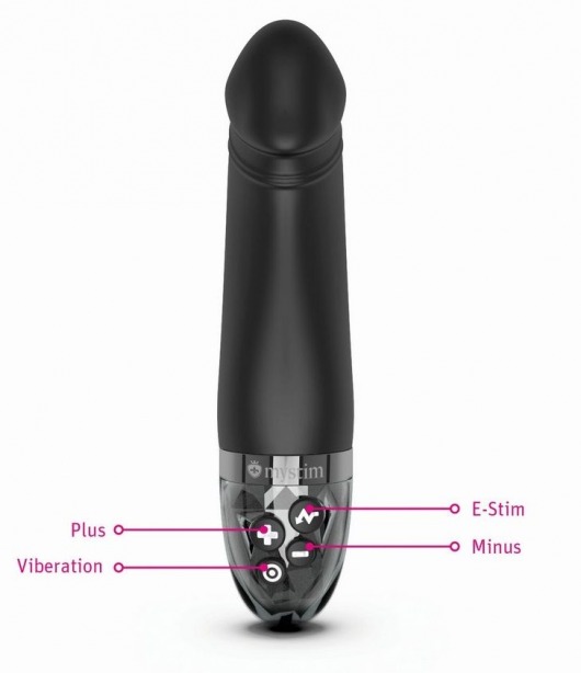 Черный вибратор с электростимуляцией Real Deal Neal - 16,5 см. - MyStim - купить с доставкой в Серпухове