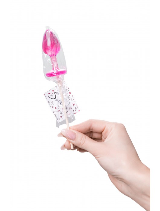 Розовый леденец  в форме анальной втулки со вкусом айриш крим - 29 гр. - Sosuчki - купить с доставкой в Серпухове