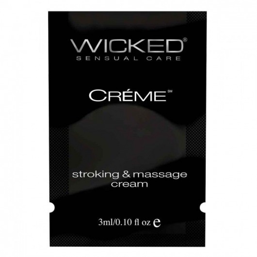 Крем для массажа и мастурбации Wicked Stroking and Massage Creme - 3 мл. - Wicked - купить с доставкой в Серпухове