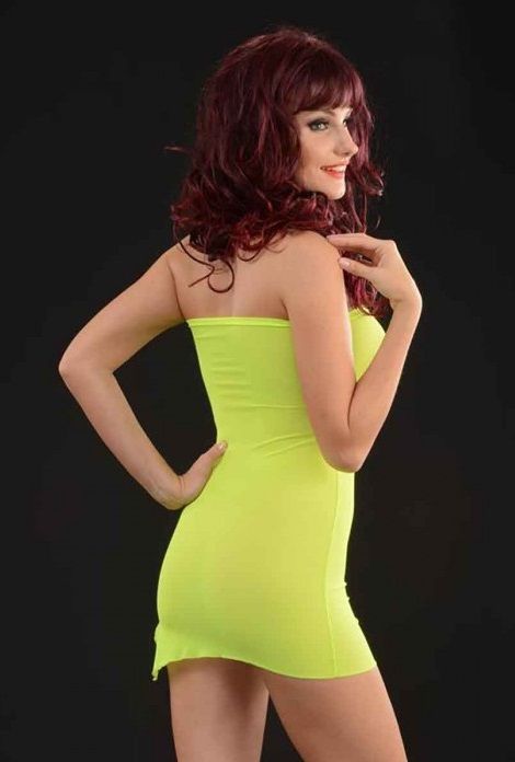 Оригинальное коротенькое платье со сборкой на груди - La Blinque купить с доставкой