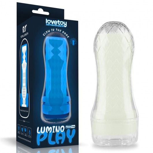 Светящийся в темноте мастурбатор Lumino Play Masturbator Pocketed - Lovetoy - в Серпухове купить с доставкой