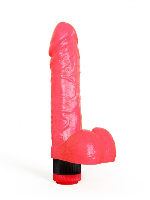 Розовый вибромассажёр в форме фаллоса - 16 см. - LOVETOY (А-Полимер)