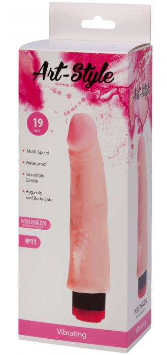Вибратор ART-Style №11 с шишечками для стимуляции клитора - 21 см. - Art-Style