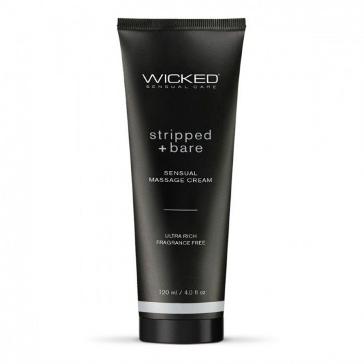 Массажный легкий крем WICKED Stripped plus Bare - 120 мл. - Wicked - купить с доставкой в Серпухове