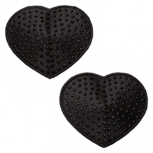 Черные пэстисы в форме сердечек Heart Pasties - California Exotic Novelties - купить с доставкой в Серпухове