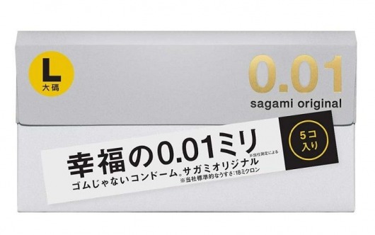 Презервативы Sagami Original 0.02 L-size увеличенного размера - 5 шт. - Sagami - купить с доставкой в Серпухове