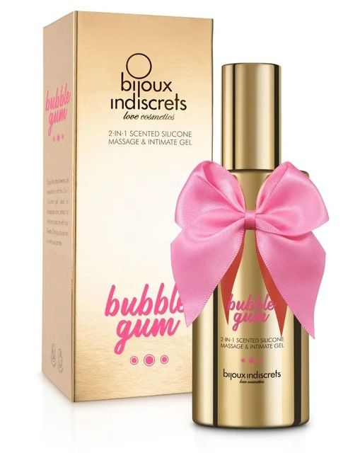 Гель с ароматом жвачки Bubblegum 2-in-1 Scented Silicone Massage And Intimate Gel - 100 мл. - Bijoux Indiscrets - купить с доставкой в Серпухове