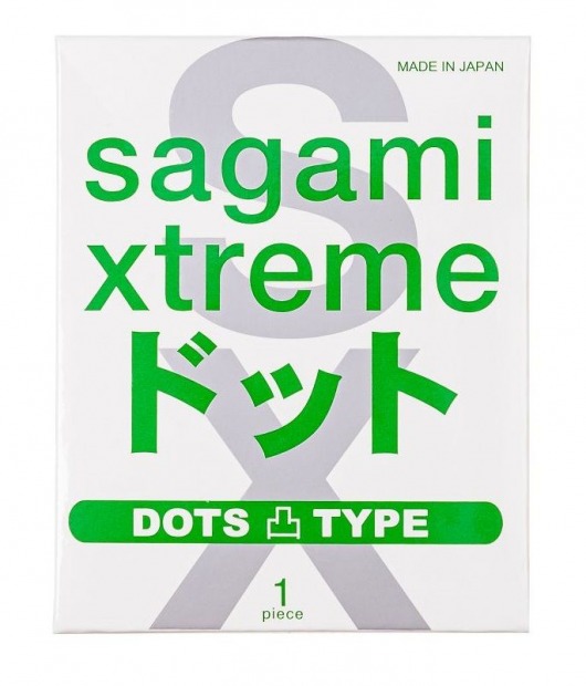 Презерватив Sagami Xtreme Type-E с точками - 1 шт. - Sagami - купить с доставкой в Серпухове