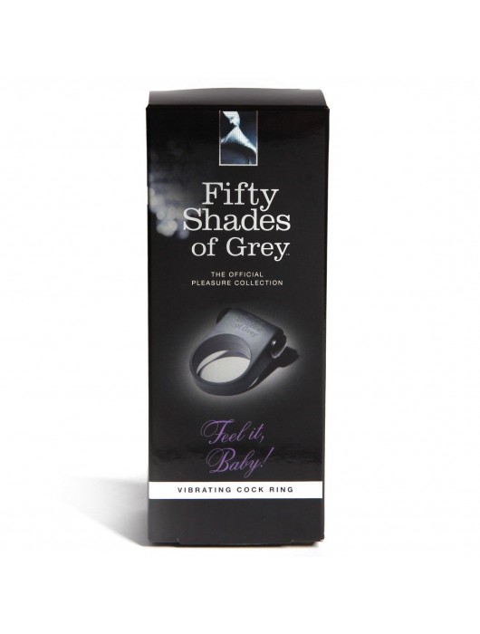 Серое эрекционное кольцо с вибрацией Feel It, Baby! - Fifty Shades of Grey - в Серпухове купить с доставкой