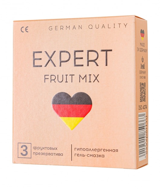 Ароматизированные презервативы EXPERT Fruit Mix - 3 шт. - Expert - купить с доставкой в Серпухове