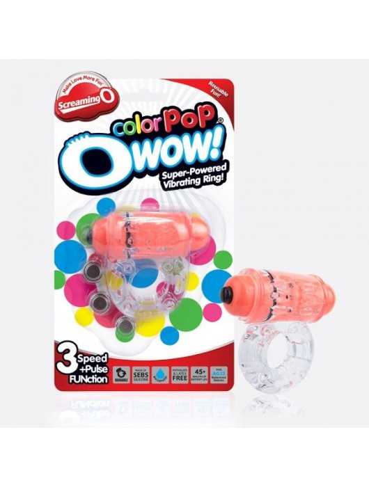 Неоновое оранжевое кольцо на пенис O wow! - Screaming O - в Серпухове купить с доставкой