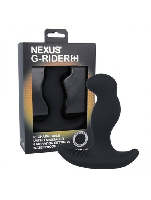 Черный вибромассажер простаты Nexus G-Rider+ - 12,6 см. - Nexus Range - в Серпухове купить с доставкой