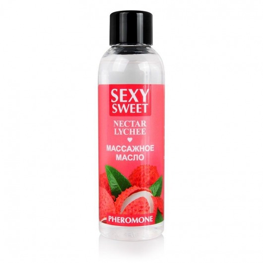 Массажное масло Sexy Sweet Nectar Lychee с феромонами и ароматом личи - 75 мл. - Биоритм - купить с доставкой в Серпухове