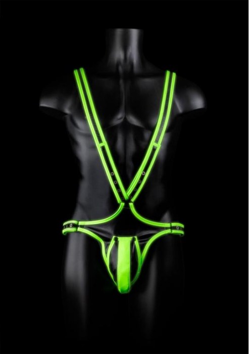 Мужская люминесцентная сбруя на тело размера L-XL - Shots Media BV - купить с доставкой в Серпухове
