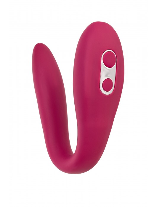 Бордовый многофункциональный вибратор Caberna - ToyFa