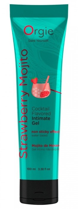 Съедобный интимный гель Orgie Lube Tube Cocktail Strawberry Mojito - 100 мл. - ORGIE - купить с доставкой в Серпухове