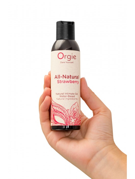 Интимный гель на водной основе All-Natural Strawberry с ароматом клубники - 150 мл. - ORGIE - купить с доставкой в Серпухове