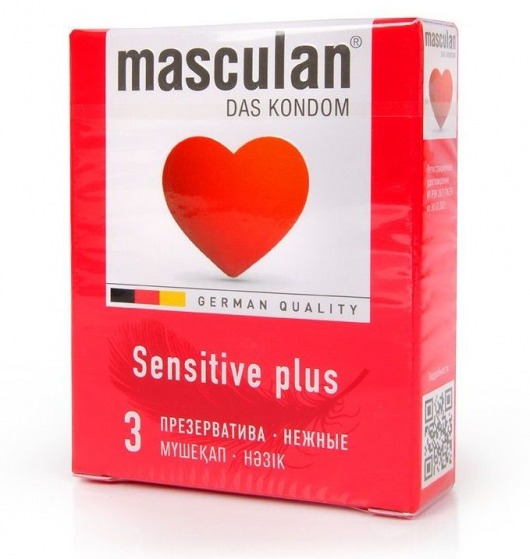 Презервативы Masculan Sensitive plus - 3 шт. - Masculan - купить с доставкой в Серпухове