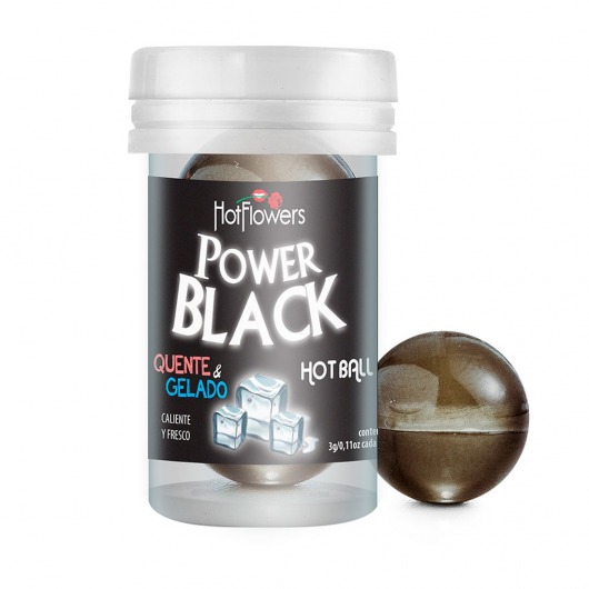 Интимный гель Power Black Hot Ball с охлаждающе-разогревающим эффектом (2 шарика по 3 гр.) - HotFlowers - купить с доставкой в Серпухове