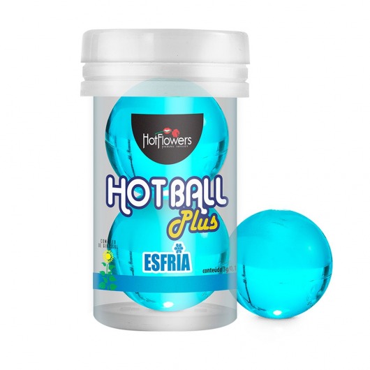 Лубрикант на масляной основе Hot Ball Plus с охлаждающим эффектом (2 шарика по 3 гр.) - HotFlowers - купить с доставкой в Серпухове