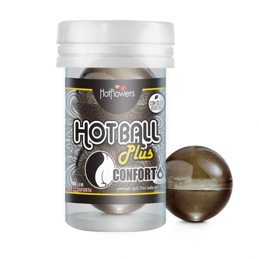 Анальный лубрикант на масляной основе Hot Ball Plus Conforto (2 шарика по 3 гр.) - HotFlowers - купить с доставкой в Серпухове