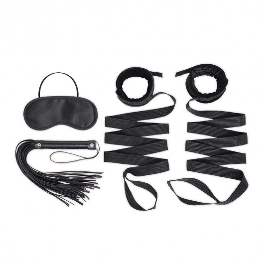 Эротический набор 4PC Bondage Bed Strap   Flogger Kit - Lux Fetish - купить с доставкой в Серпухове