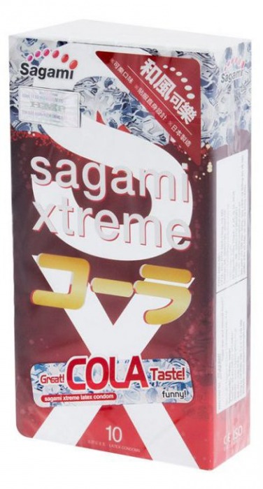 Ароматизированные презервативы Sagami Xtreme COLA - 10 шт. - Sagami - купить с доставкой в Серпухове