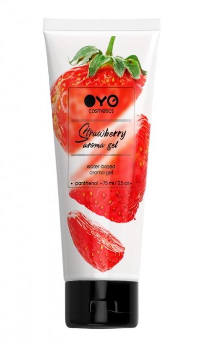 Лубрикант на водной основе OYO Aroma Gel Strawberry с ароматом клубники - 75 мл. - OYO - купить с доставкой в Серпухове