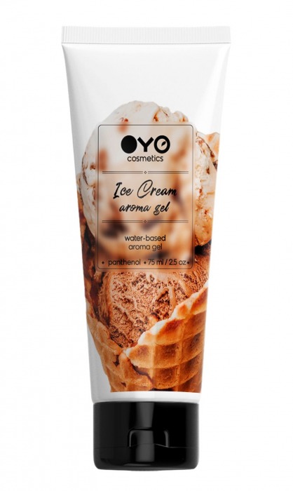 Лубрикант на водной основе OYO Aroma Gel Ice Cream с ароматом пломбира - 75 мл. - OYO - купить с доставкой в Серпухове