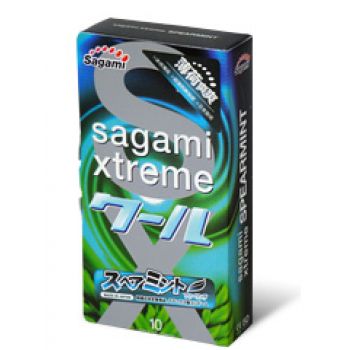 Презервативы Sagami Xtreme Mint с ароматом мяты - 10 шт. - Sagami - купить с доставкой в Серпухове