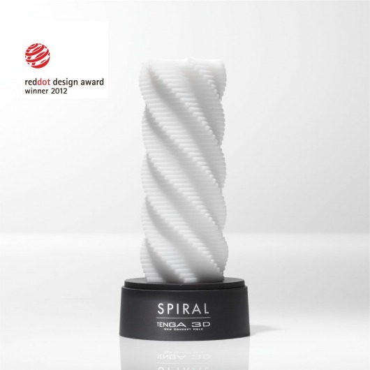 Белый 3D мастурбатор SPIRAL - Tenga - в Серпухове купить с доставкой