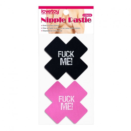 Набор из 2 пар пэстисов Cross Pattern Nipple Pasties - Lovetoy - купить с доставкой в Серпухове