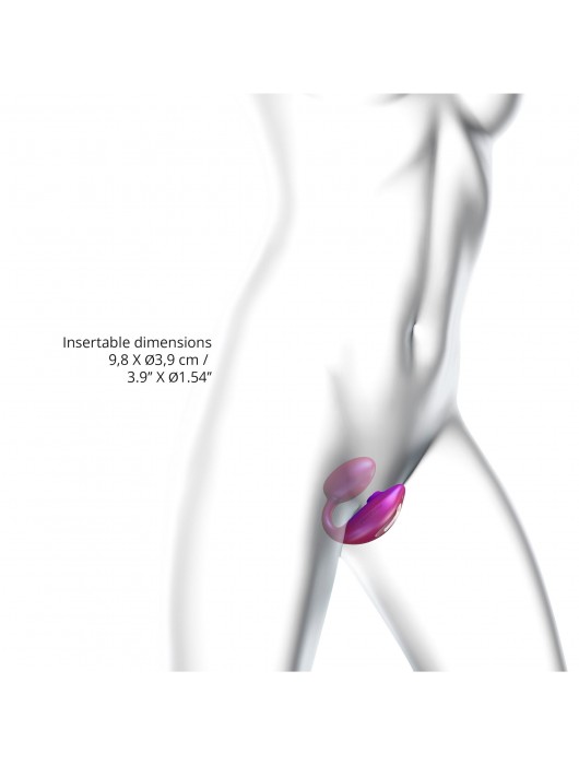 Малиновый вибратор для пар Wonderlover - Love to Love