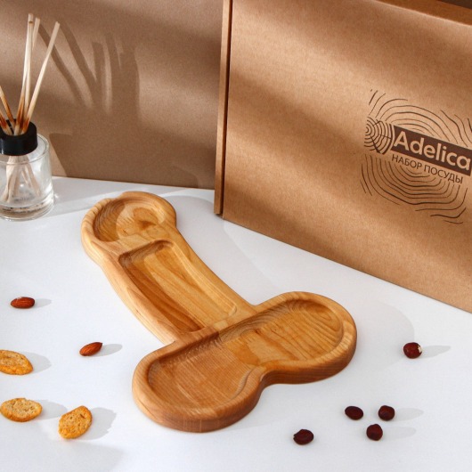 Деревянное блюдо для подачи в форме члена (32,5 х 20 х 1,7 см) - Сима-Ленд - купить с доставкой в Серпухове