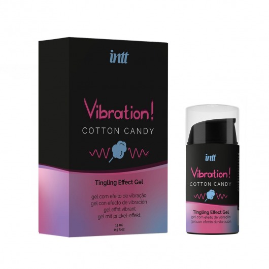 Жидкий вибратор Vibration Cotton Candy с ароматом сахарной ваты - 15 мл. - INTT - купить с доставкой в Серпухове