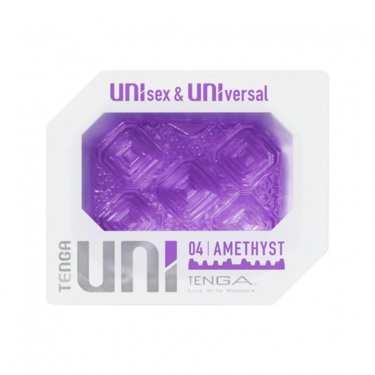 Фиолетовый мастурбатор-стимулятор Tenga Uni Amethyst - Tenga - в Серпухове купить с доставкой