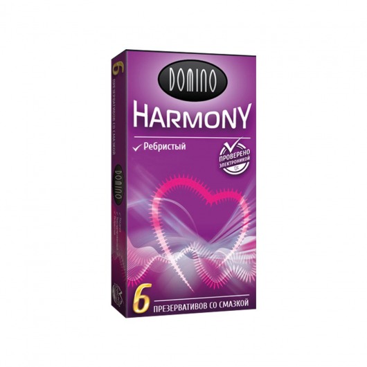 Презервативы с рёбрышками Domino Harmony - 6 шт. - Domino - купить с доставкой в Серпухове