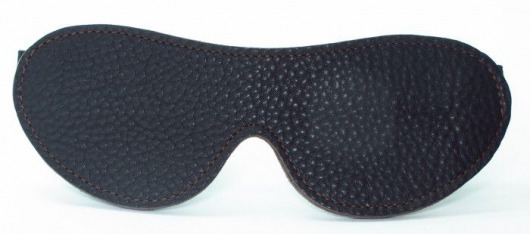 Коричневая кожаная маска на глаза на резинке - БДСМ Арсенал - купить с доставкой в Серпухове