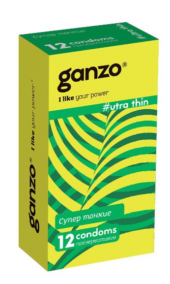 Ультратонкие презервативы Ganzo Ultra thin - 12 шт. - Ganzo - купить с доставкой в Серпухове