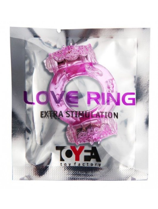 Розовое виброкольцо с двумя батарейками - Toyfa Basic - в Серпухове купить с доставкой