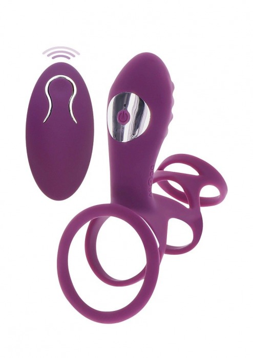Фиолетовая эрекционная вибронасадка Halo Halo C-Ring Sleeve - Toy Joy - в Серпухове купить с доставкой