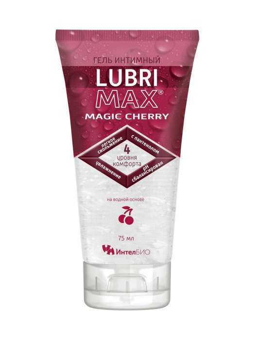 Интимный гель-смазка на водной основе Lubrimax Magic Cherry - 75 мл. - ИнтелБИО - купить с доставкой в Серпухове