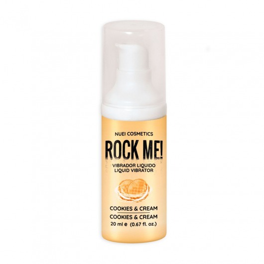 Жидкий вибратор Nuei Rock Me! с ароматом печенья и сливок - 20 мл. - Nuei cosmetics - купить с доставкой в Серпухове