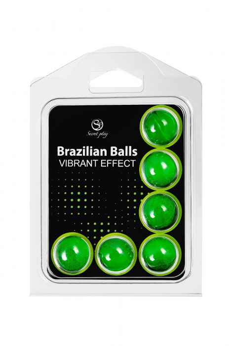 Набор из 6 шариков с массажным маслом Brazilian Balls с эффектом вибрации - Secret Play - купить с доставкой в Серпухове